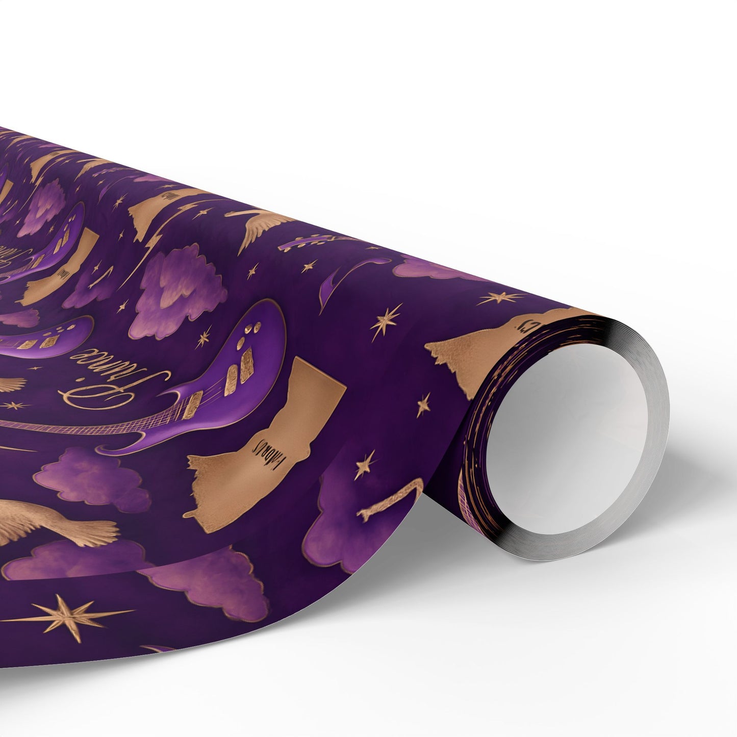 Wrapping Paper, Purple Rain Gift Wrap, Prince Inspired Present Paper, Music Lover Birthday Wrap, Holiday Gift, Unique Celebration Supplies