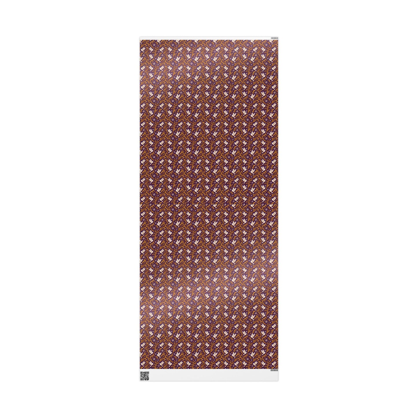 White Dove Rockstar wrapping paper | Purple rain Gold Swirl Holiday Wrap