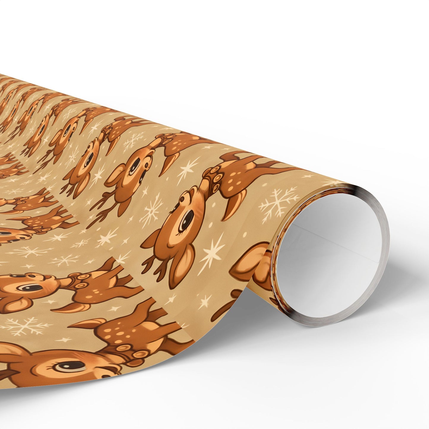 Cute Fawn Pattern Wrapping Paper | Deer Print Gift Wrap, Neutral Holiday Paper