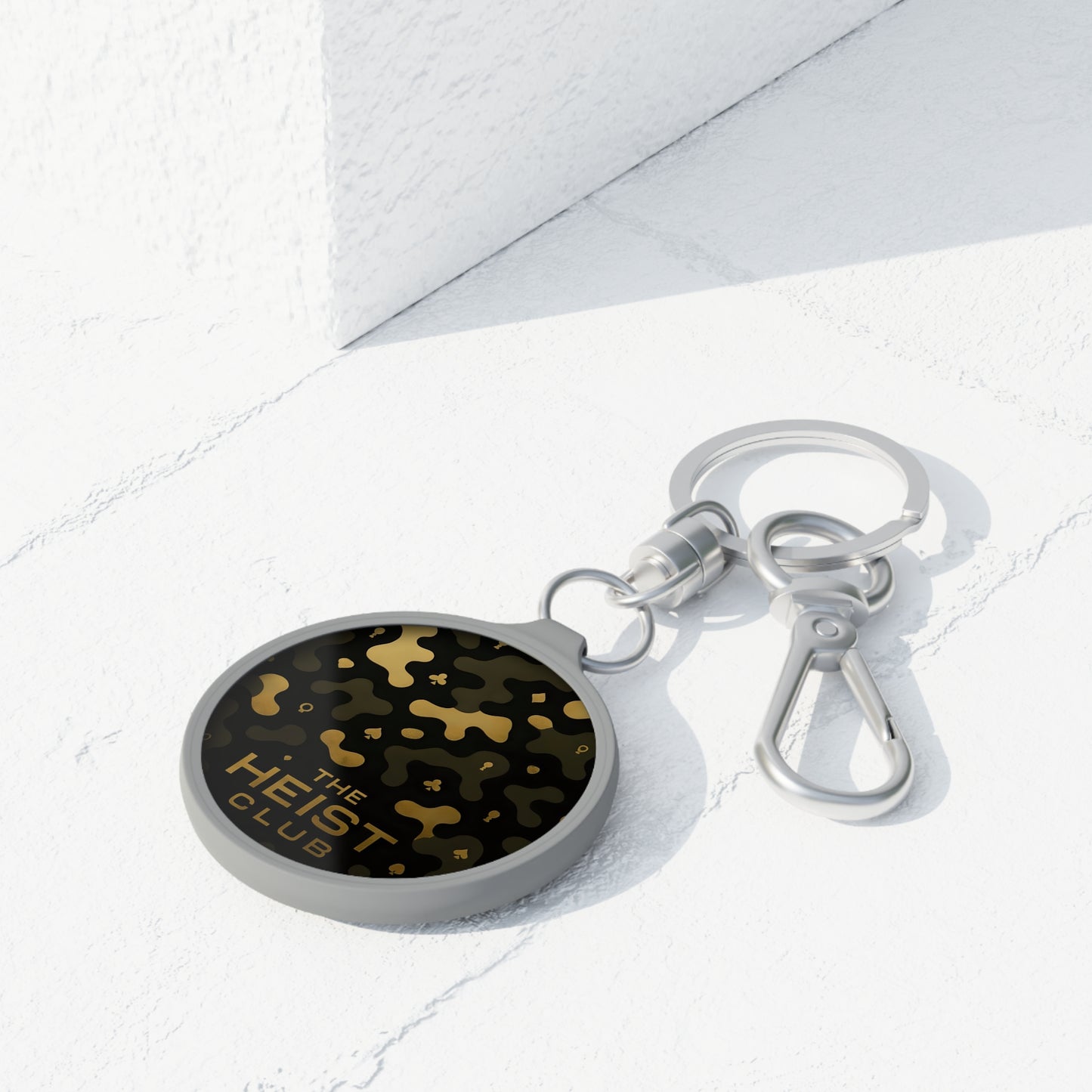 The Heist Club camo emblem Keyring Tag | Military badge keychain