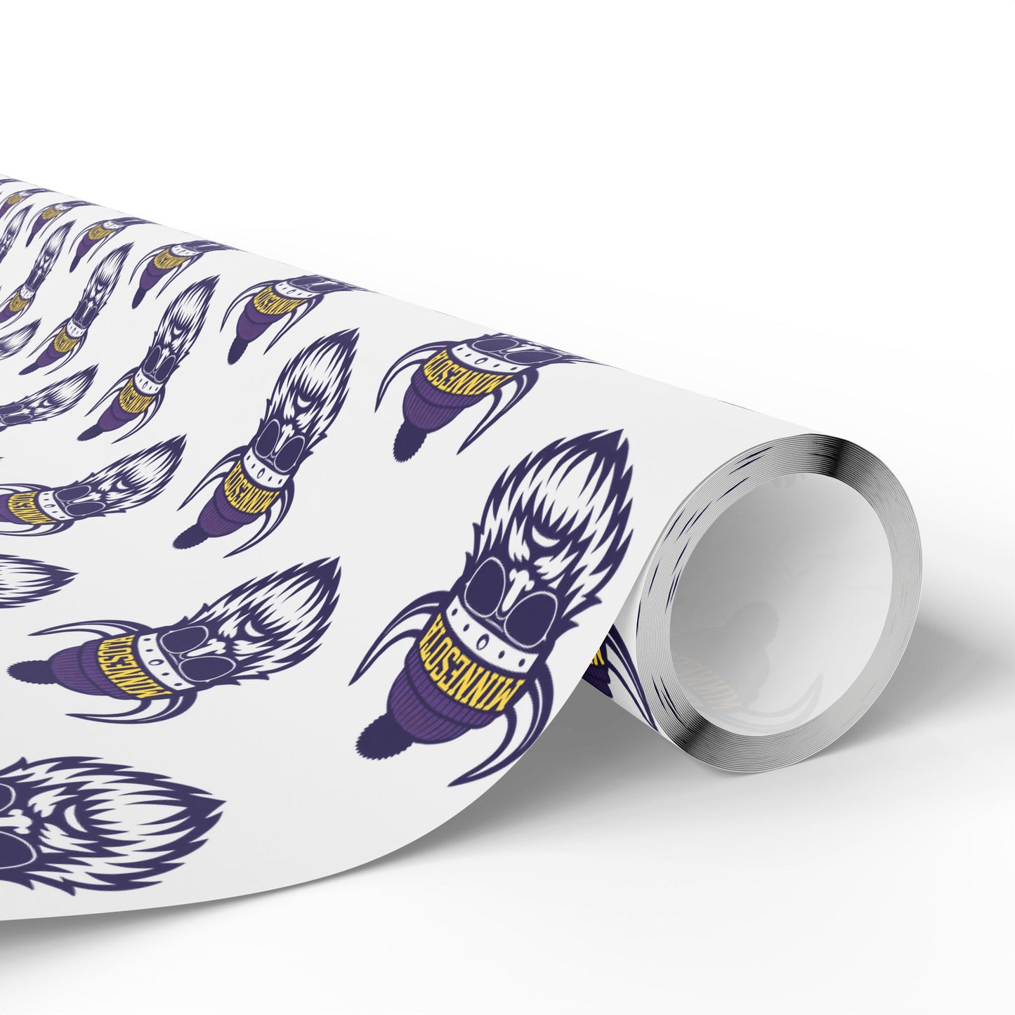 Wrapping Paper, MN Vikings Gift Wrap, Christmas Holiday Present Decoration, Birthday Party Supplies, Elegant Black and Gold Design