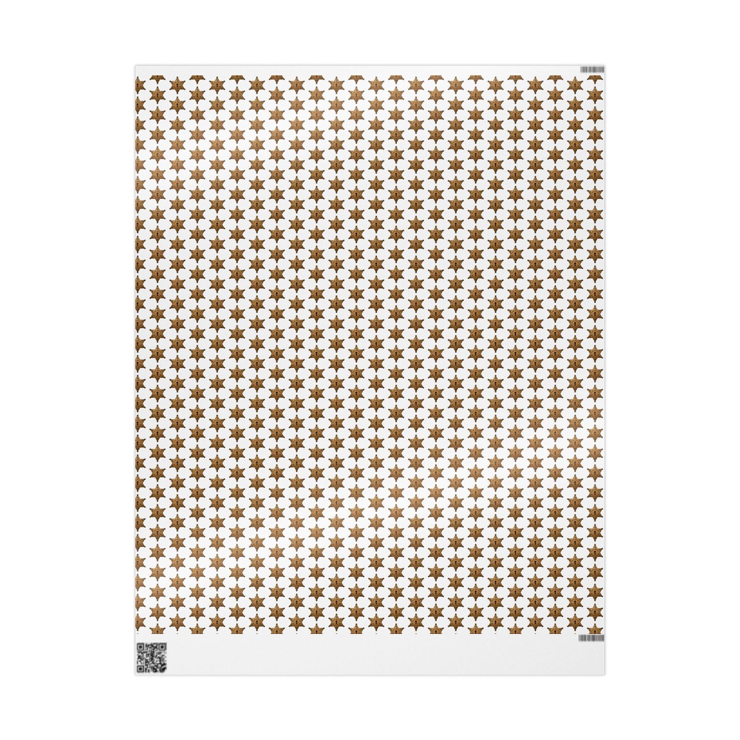 Sheriff Badge Pattern Wrapping Paper | Western Star Kids Party Wrap
