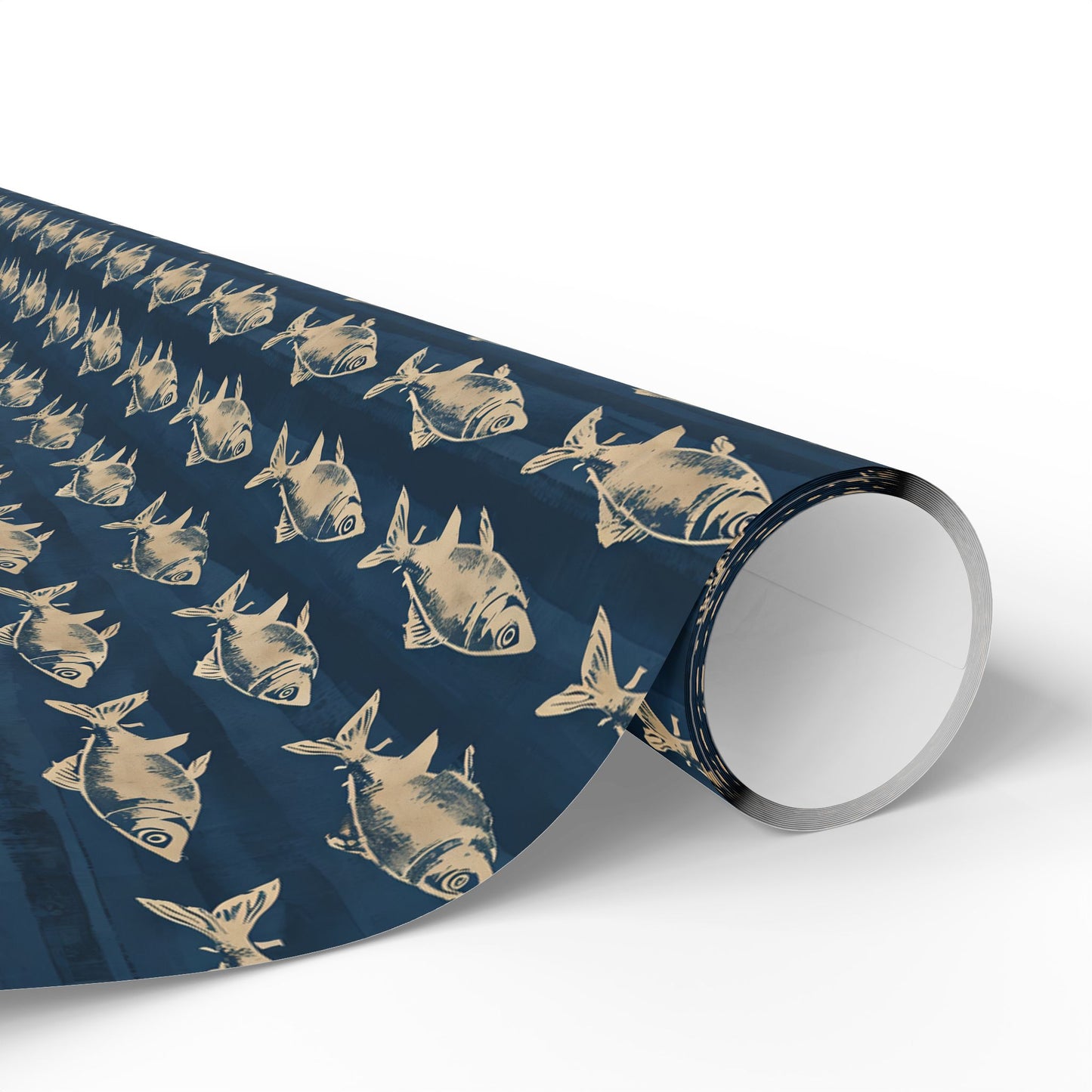 Vintage Fish Wrapping Papers, Nautical Gift Wrap, Ocean Themed Craft Paper, Fish Patterned Gifts, Under the Sea Packaging Supplies