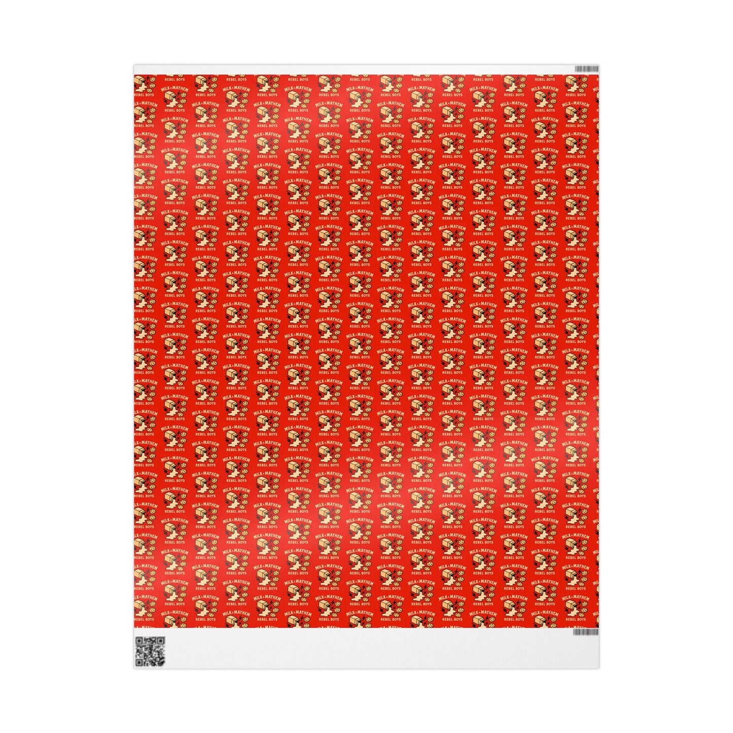 Rebel Boys Milk and Mayhem Wrapping Paper, Gift Wrap, Unique Design, Boys Birthday Party, Kids Gift Packaging, Fun Pattern