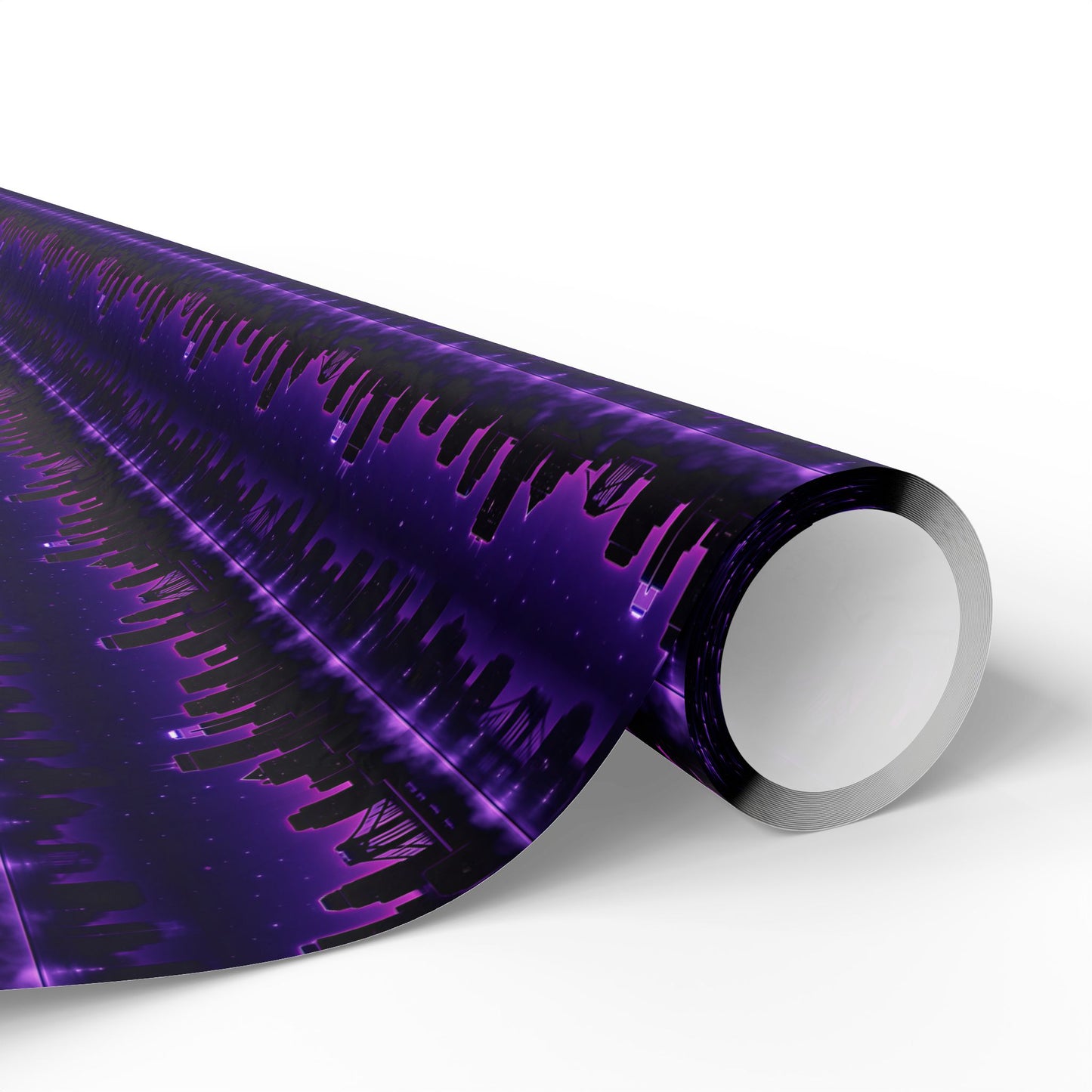 Wrapping Papers, Neon Skyline, Gift Wrap Roll for Holidays, Birthdays, Special Occasions, Musician Gift Wrap, Unique