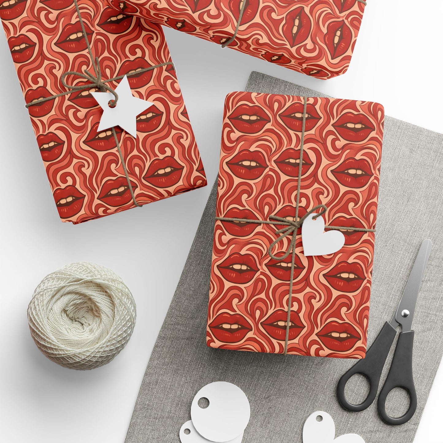 Lips Wrapping Papers | Holiday Candy Pattern