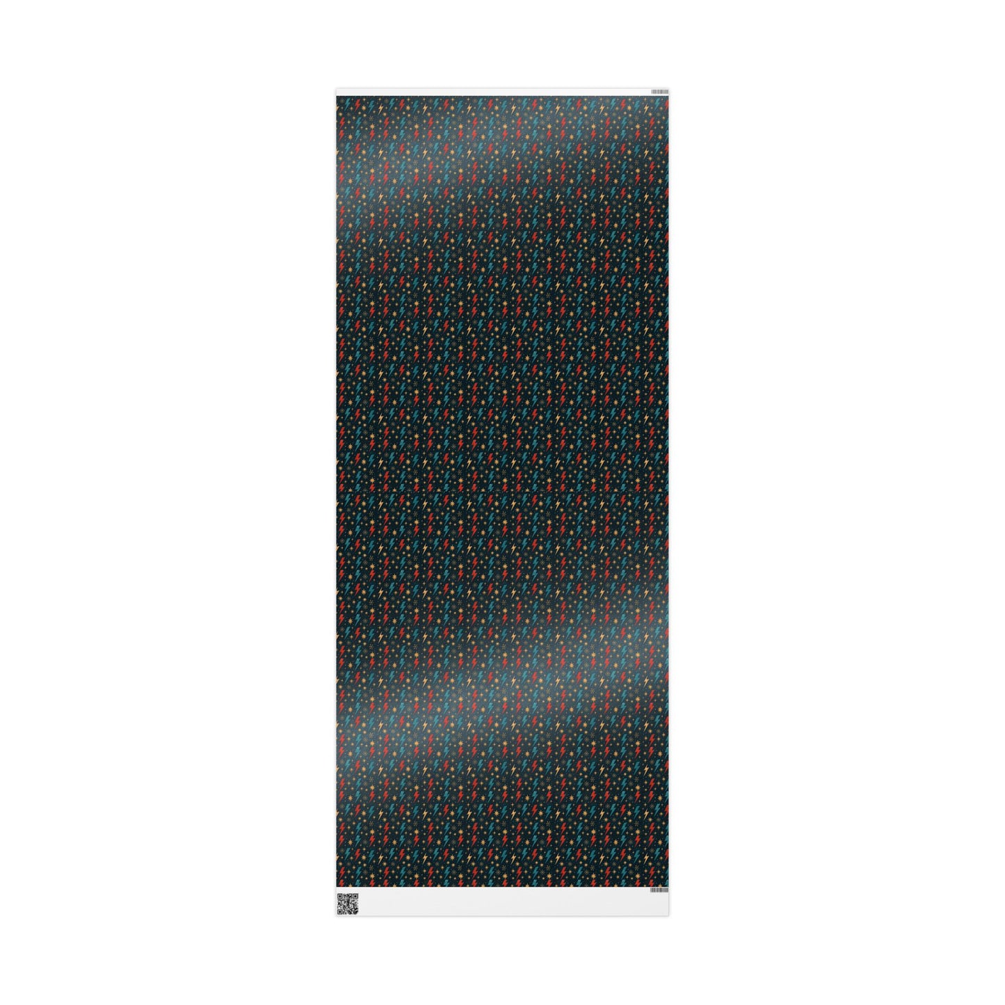 Rockstar Lightning Bolt Stars wrapping paper | Holiday Gift Wrap, Dark Teal Red Gold