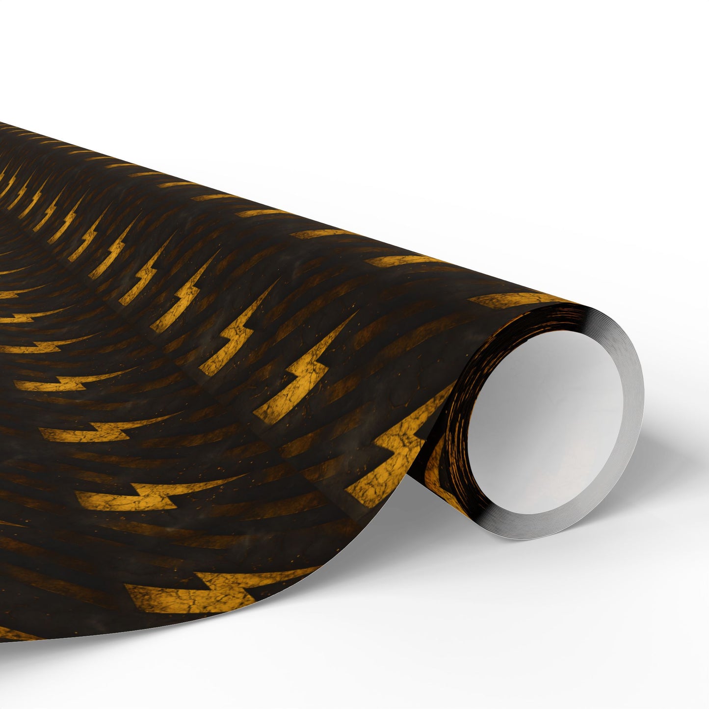 Rockstar Lightning Bolt Stars wrapping paper | Holiday Gift Wrap, Dark Teal Red Gold