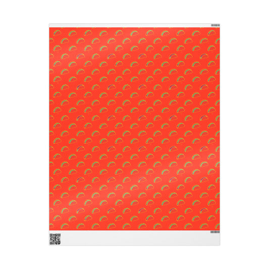 Taco Wrapping Paper - Festive Foodie Gift Wrap, Mexican Cuisine Celebration Supplies, Colorful Taco Pattern, Fun Fiesta Party Decor, Food