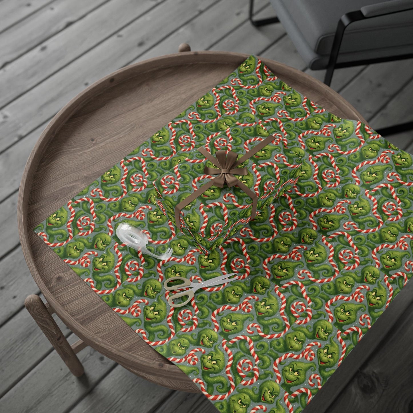 Grinch Inspired Wrapping Paper | Holiday Christmas Wrapping Sheets